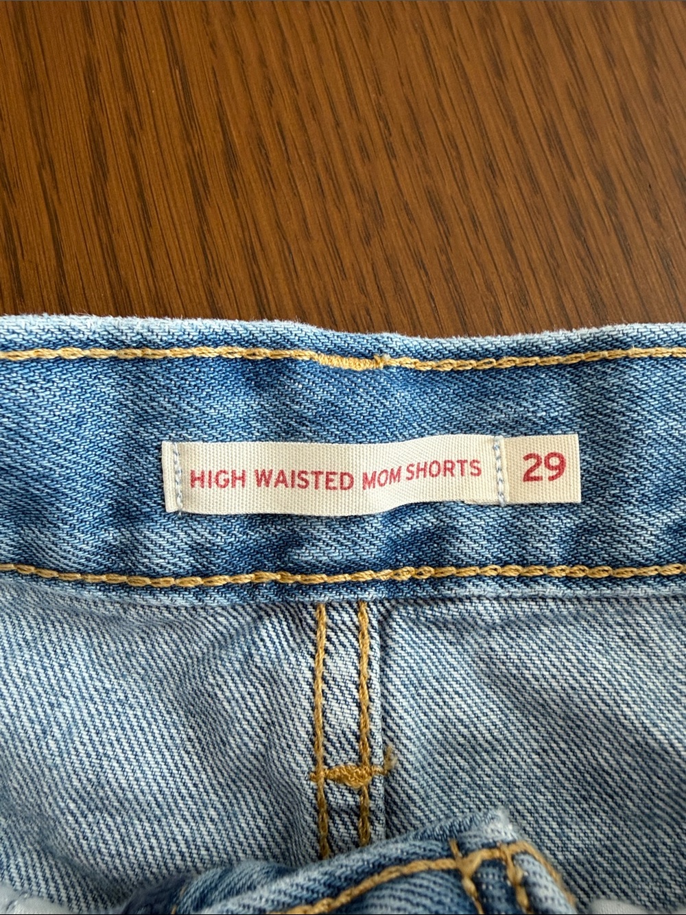 Levis Denim Distressed High-Waisted Mom Shorts - Picture 3 of 4